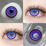 1pair Green Halloween Color Contact Lenses Crazy Circle Lens Anime Softlens