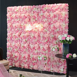Popxstar 12PCS Artificial Flowers Roses Wall Panel 3D Flower Backdrop Faux Roses for Wall Party Wedding Bridal Shower Outdoor Decoration