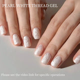 New Pearlescent Pearl White Thread Gel Nail Polish UV/LED Soak Off Gel, Suitable For Home Nail Salon For Wedding Gift