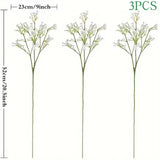 3pcs Babysbreath Artificial Flowers , Outdoor Garden And Courtyard Decorations, Wedding Holding Flowers