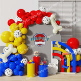 Popxstar 128/80pcs Dog Paw Print Balloon Garland Pink Blue Dog Bone Foil Balloons Boys Girls Birthday Party Decorationn Baby Shower