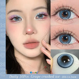 Popxstar  10Pcs Daily Natural Contact Lenses Disposable with Myopia Correction Glasses Myopia Colored Blue Lenses Free Shipping