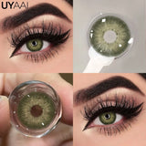 Popxstar  Color Contact Lenses For Eye Cosmetic Black Lens Makeup Beauty Green Eyes Contact Natural Brown Contact Eyes Makeup
