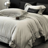Popxstar  1000TC Egyptian Cotton Brushed Autumn Winter Luxury Embroidery Bedding Set Duvet Cover Flat/Fitted Bed Sheet Pillowcases 4Pcs