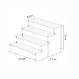 Popxstar  Acrylic Risers for Display 2-5 Tier Acrylic Display Stand Perfume ,Clear Cupcake Stand Holder for Figures Dessert Doll Shelves