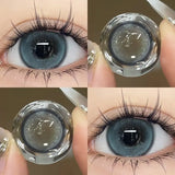 2pcs Korea Nature Fashion Colored Contact Lenses with Myopia Diopter Eyes Blue Eye Lenses Beauty Pupil New Fast Shipp