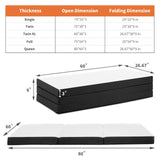 Popxstar Three Fold Portable Floor Bed,Certified By CertiPUR-US,Suitable For Travel,Camping,And Yoga,Soft Touch And Flexible Zipper