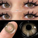Popxstar 2025 New Fashion Color Contact Lenses for Eyes Green Colorful Makeup High level of comfort Yearly 2pcs/pair