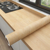 Popxstar Wood Grain Peel and Stick Wallpaper Self Adhesive Removable Contact Paper Plank for Countertop Cabinets Vinyl Film Roll