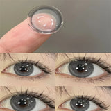 2pcs Yearly Blue Anime Color Contact Lenses with Diopter Myopic Students Natural Lenses Beautiful Fashion Ladies Free Shipping