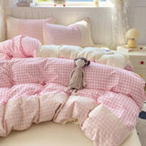 Popxstar  New cloud cotton lace summer quilt four-piece summer cool quilt single thin dormitory air conditioner quilt
