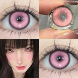 Popxstar  Hot Sale Helloween 1 Pair Contact Lenses Myopia Pupils With Diopters Blue Soft Makeup Pupils Yearly Cosplay Pink Lenses