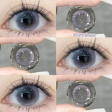 Popxstar  2PCS Gilding Prescription Contact Lenses Cosmetics Eye Color Lenses Fashion Pupils Myopia Colored Contact Lenses Violet