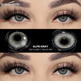 Natural Gray Contacts Colored Contact Lenses Soft Beautiful Pupil Blue Eye Contacts Yearly Colorful Lenses 2pcs/Pair