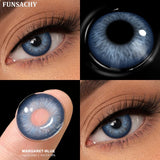 Popxstar  1 Pair Natural Contact Lenses for Eyes Colored Blue Softlens Fashion Beauty Women Makeup Lens Gray Pupil Cosmetic Lens