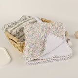 Popxstar Baby Blanket Printed Pure Cotton Baby Muslin Swaddle Blanket Breathable Newborn Quilt Soft Warm Core Children's Quilt 100*100CM