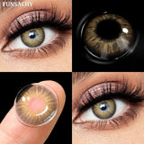 Popxstar  1 Pair Gray Color Contact Lenses for Eyes Natural Brown Blue Lenses Green Eye Contacts Beauty Cosmetic Pupils Yearly