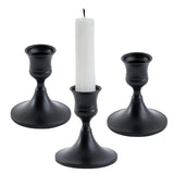 Popxstar 3pc Candlestick Holders Kit Brass Gold Candlestick Set Candle Holders Decorative Candlestick Stand for Wedding Party Dinning