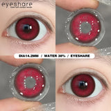 Popxstar Anime Red Cosplay Colored Contact Lenses for Eyes 2Pcs Colored Contact Lenses Yearly Halloween Lens Purple Eye Lenses