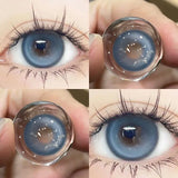 Popxstar  1Pair New Color Contact Lenses for Eyes with Diopters Degree Green Lens Nature High Quality Blue Beauty Pupil Cosmetic