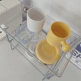 Popxstar Nordic Acrylic Transparent Foldable Storage Shelf Room Book Jewelry Bathroom Shelf Kitchen Cup Table Organizer Shelf