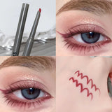 Popxstar Sexy Rose Red Eye Liner Pencil Natural Matte Wine Red Lying Silkworm Eyeliner Easy To Color Waterproof Eye Make Up Cosmetics 1pc