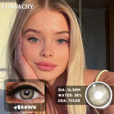 Popxstar  2pcs Blue Color Contact Lenses for Eyes High Quality Brown Natural Lens Green Pupils Korean Soft Lens Cosmetic Yearly