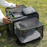 Cat/Dogs Bag Foldable Large Capacity Cat Outdoor Car Expansion Portable Pet Handbag Breathable Diagonal Cross Bag Hiking Camping