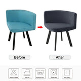 Popxstar Triangle Chair Cover Elastic Fully Wrapped Curved Thickened Washable Backrest Integrated Home Restaurant Semicircle Stool Cover