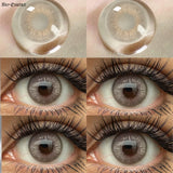 Popxstar 1 Pair Natural Brown Lenses Colored Contact Lenses Brown Lenses Natural Eye Lenses with High Quality Natural Lens