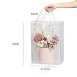 Popxstar Transparent Tote Bag Flower Bouquet Packaging Bag Long Clear Valentine's Day Florist Supply Gift Bag Women Handbag Shoulder Bag