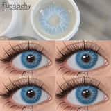 Popxstar  Natural Brown Contact Lense for Eyes Colorcon Blue Lenses Beautiful Gray Pupils Cosmetics Yearly Soft Eyes Contact Lens