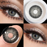 Popxstar  Contact Lenses Gray Cosmetic Eyes Colored Lens Natural Pupils Black Makeup Colored Pupils Beauty Black lenses Woman Makeup