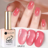 popxstar UR SUGAR 15ml Jelly Milky White Translucent Color Gel Polish Semi Permanent UV Gel Nail Art Soak Off Gel Varnish Latest Fashion