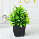 Popxstar 1pc Fake Plant Black Pot, Mini Artificial Eucalyptus Potted Plant for Indoor Home Office Farmhouse Bathroom Table Decorating