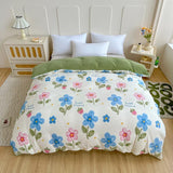 Popxstar  Milk Velvet Floral Duvet Cover, Ultra-Soft Cozy Warm Winter Reversible Plush Comforter Cover, 1 PC Botanical Flower Quilt Cover