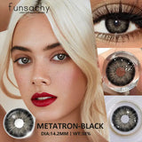 1 Pair Colored Contact Lenses Brown Green Lenses Natural Look Eye Makeup Softlens Beautiful Gray Pupils for Yearly Use