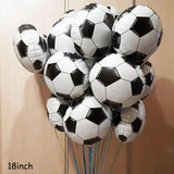 Popxstar  125pcs Football Party Balloons Garland Arch Kit White Green Black Latex Ballon Sports Party Decoration Birthday Party