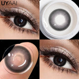 Popxstar  Contact Lenses Gray Cosmetic Eyes Colored Lens Natural Pupils Black Makeup Colored Pupils Beauty Black lenses Woman Makeup