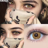Popxstar  1 Pair Colored Contact Lenses Natural Look Fast Delivery Brown Eye Lenses Gray Contact Green Eye Lenses Blue Lenses