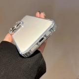 Popxstar  Metal Lens Diamond DIY Frame Transparent TPU Mobile Phone Back Cover Case for iPhone 11 12 13 14 15 16 Pro Max Soft Cover Fundas