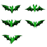 10pcs Halloween Glowing Hanging Bats Horror Theme PP Material 3D Bats Decorations Realistic Haunted House Decor Outdoor Decor