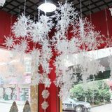 Popxstar 30/60/90pcs Christmas White Snowflake Ornament Navidad Home Hanging Pendant Christmas Tree Decoration Winter Xmas Party Supplies