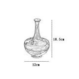 Round belly long neck glass vase Hydroponic fresh flowers flower arrangement desktop ornament home office hotel decoration