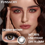 Popxstar  2pcs New Colored Contact Lenses Fashion Yearly Gray Eyes Lenses Natural Blue Eye Lenses Green Pupils Makeup Eyes Lens
