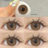 2pcs Color Lens With Degree Purple Contact Lense Korea Natural Blue Contact Lens Beauty High Quality Contact Lense Yearly