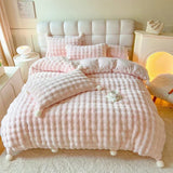 Popxstar cabin weekend inspo Tuscan Faux Fur Warm Fluffy Bedding Set for Winter Skin Friendly Warmth Plush Duvet Cover Set Queen Thickend Blanket Cover Sets
