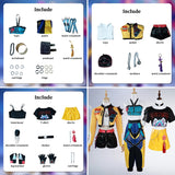 Popxstar Rumi Mira Zoey Cosplay KPop Cosplay Costume Wig HUNTR/X Uniform Women Suit Dress Halloween Party Role Playing Outfits