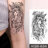 Popxstar Waterproof Temporary Tattoo Sticker Japanese Phoenix Flame Flash Tatto Feather Totem Body Art Arm Leg Waist Fake Tatoo Men Women