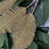 Popxstar 5pcs Glitter Feather Artificial Leaves Clip Xmas Tree Ornament Christmas Party Home Decoration Navidad New Year Wedding Flowers